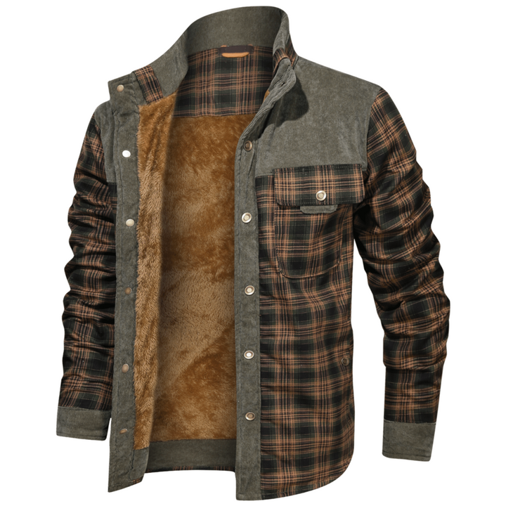 Manfred - Warme gestreifte Flanelljacke