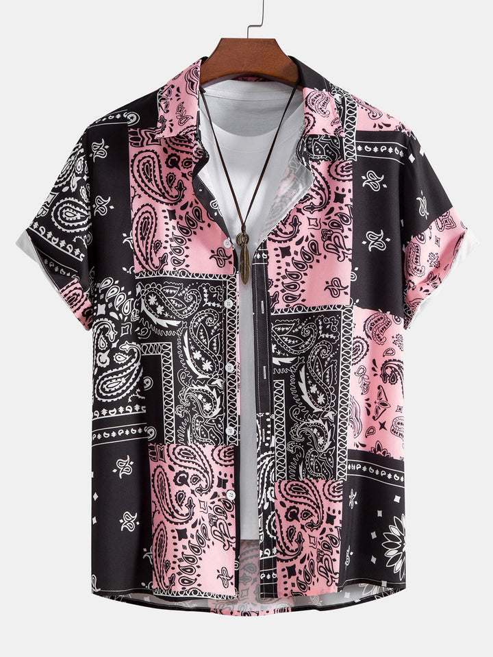 Paisley Print Button Up Hemd #Zufälliges Muster Design#