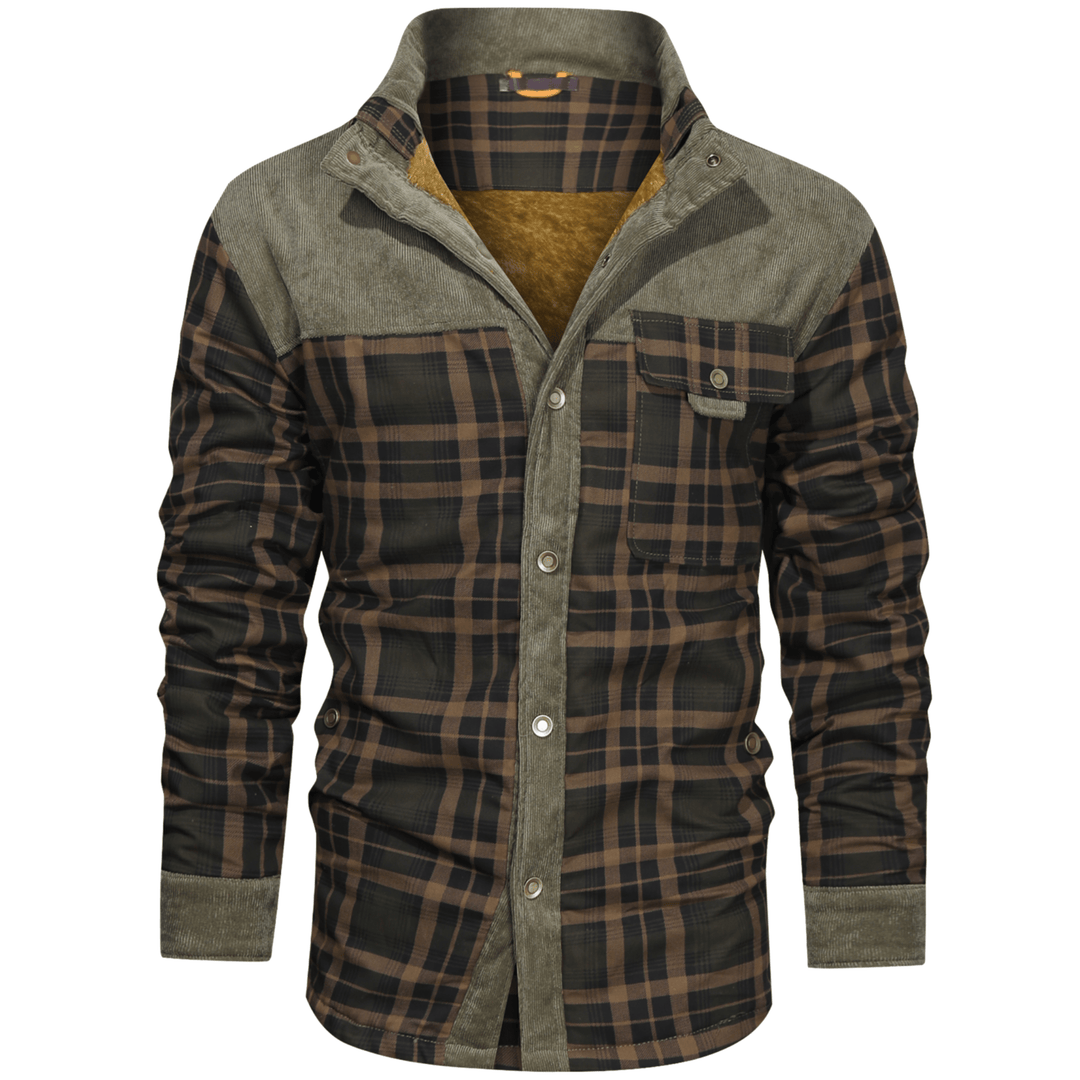 Manfred - Warme gestreifte Flanelljacke