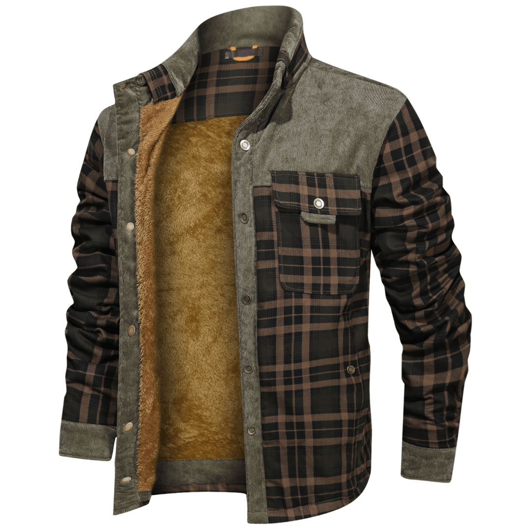 Manfred - Warme gestreifte Flanelljacke