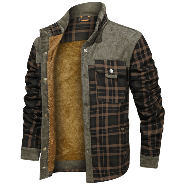 Manfred - Warme gestreifte Flanelljacke