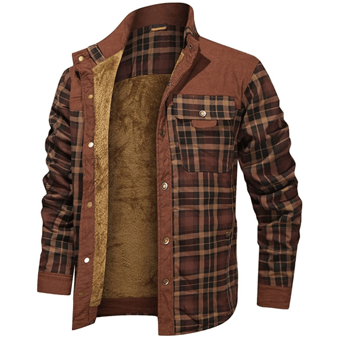 Manfred - Warme gestreifte Flanelljacke