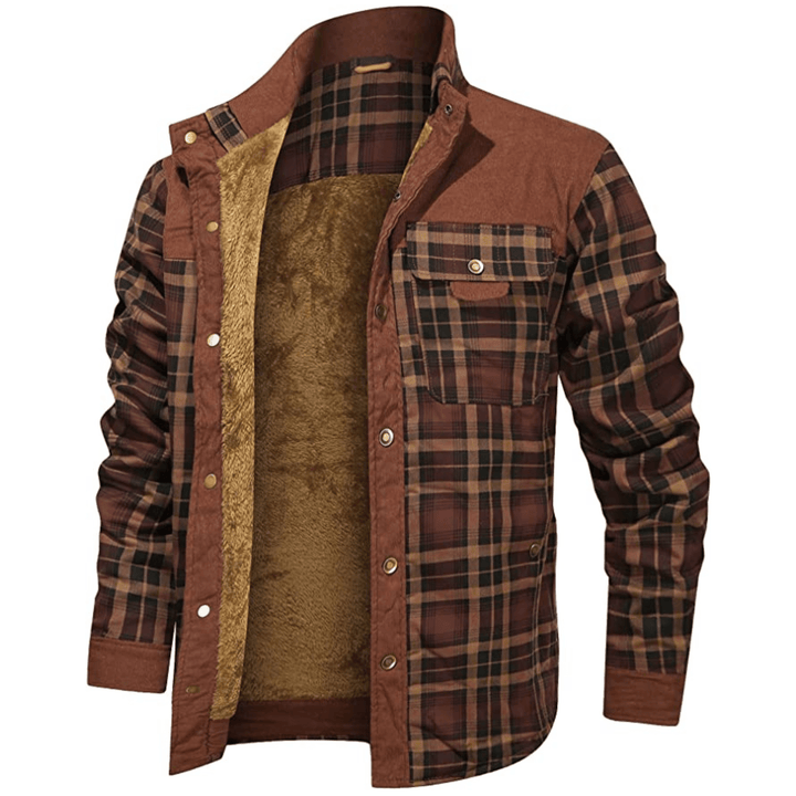 Manfred - Warme gestreifte Flanelljacke