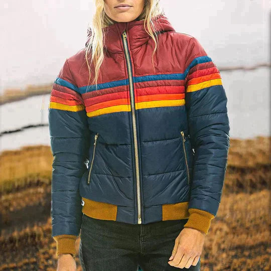 Clara ™ - Stilvoller Mantel mit Fellkapuze