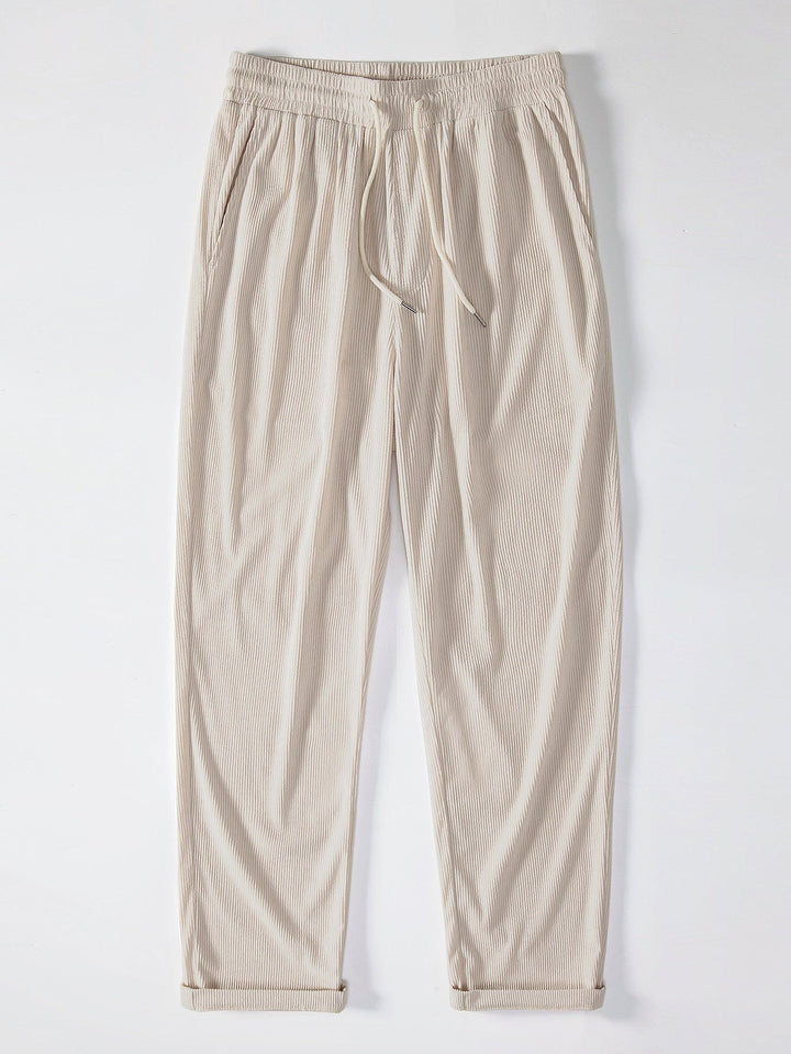 Corduroy Button Up Short Sleeved Shirt & Straight Leg Corduroy Pants