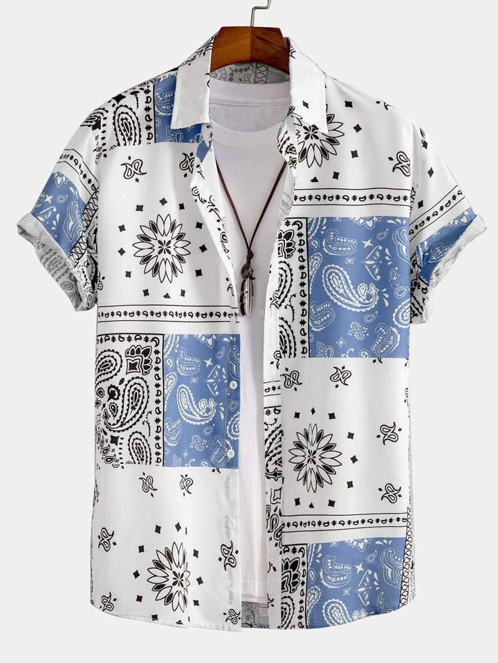 Paisley Print Button Up Hemd #Zufälliges Muster Design#