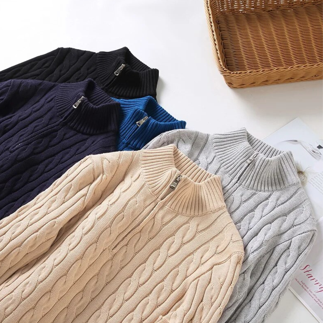 Felix – Pullover mit halbem Reißverschluss