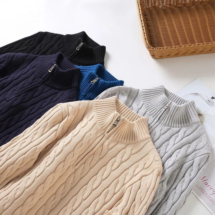 Felix – Pullover mit halbem Reißverschluss