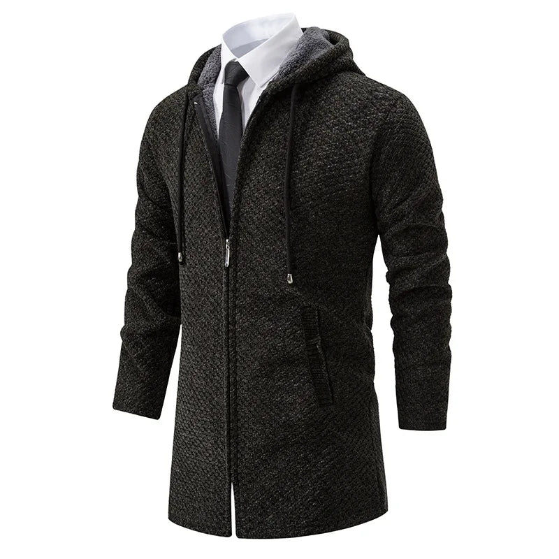 Oskar™ - Stilvolle Kapuzen-Wolljacke