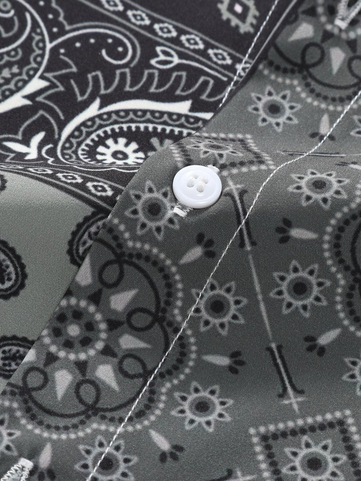 Hemd mit Paisleymuster und Knopfleiste