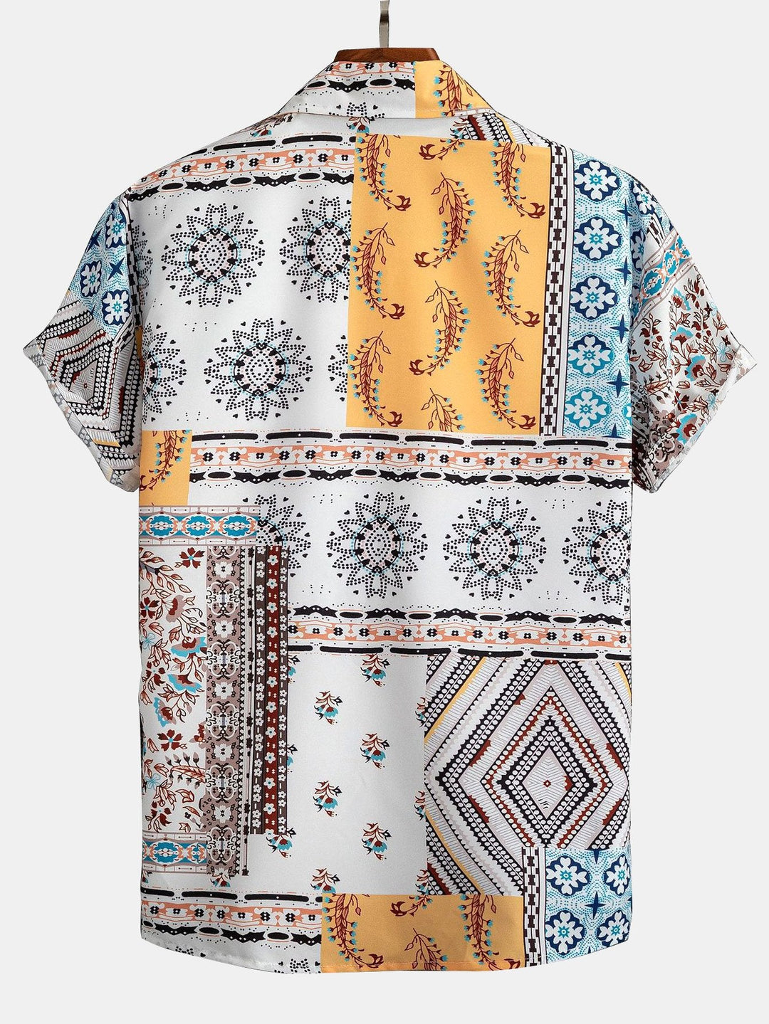 Schal Print Button Up Shirt #Zufälliges Muster Design