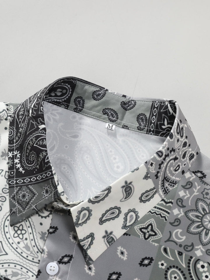 Hemd mit Paisleymuster und Knopfleiste