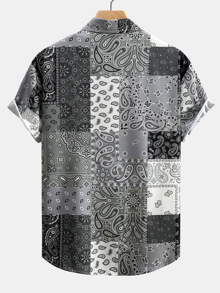 Hemd mit Paisleymuster und Knopfleiste